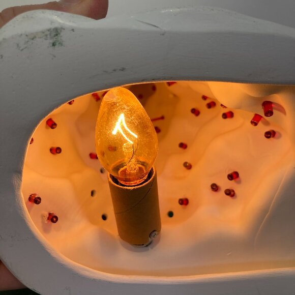 Vintage Santa & Mrs. Claus Dancing Lighted Christmas Tree Ceramic Music Figurine - Picture 11 of 16